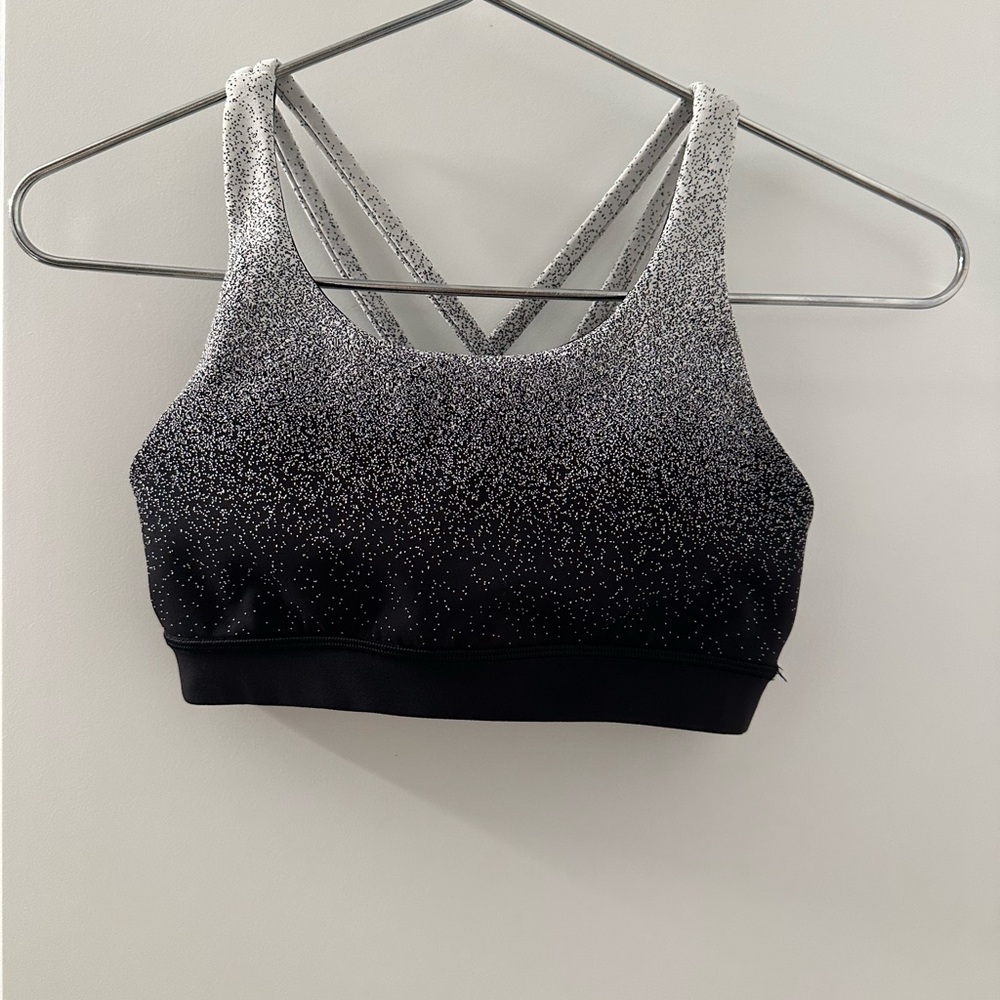 Lululemon Energy Sports‎ Bra | Ombre Speckle Ombre Speckle Black White | 4